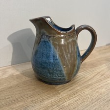 Ancienne Poterie En Grès Émaillé Petit Pichet Broc Signé Maïtena