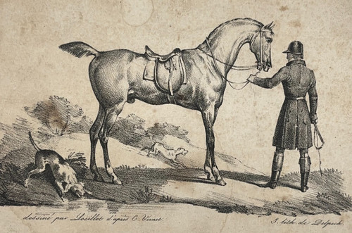 Cheval lithographie locillot - cheval,