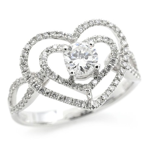 Bague alliance cœur - alliance, double