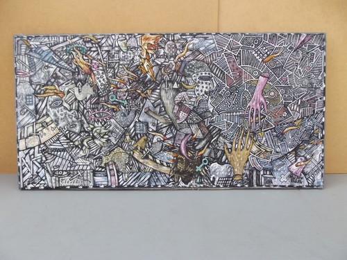 Ancien tableau street art - street,