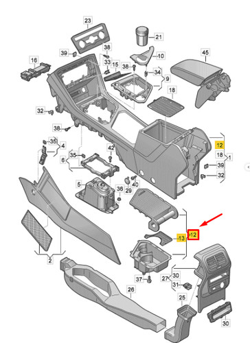 Porte gobelet origine vw - porte-gobelet,