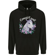 Hoodie Pour Hommes Cowgirl Soul Équestre 80% Coton
