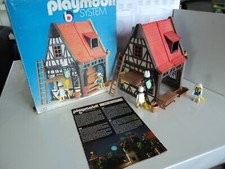 PLAYMOBIL vintage médiéval chevalier maison boulangerie set 3441 de 1977 / boîte