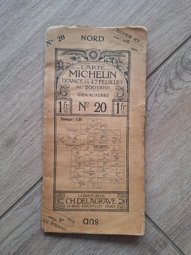Ancienne carte michelin 20 - carte, n°20