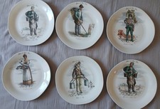6 assiettes  porcelaine  vieux