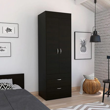 Wenge 2-Drawer Armoire