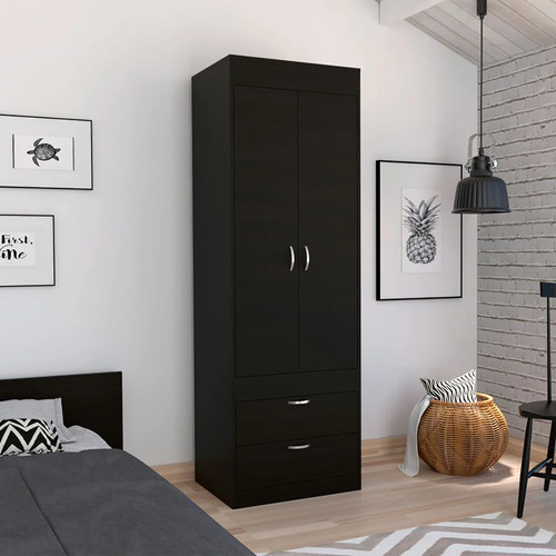 Wenge drawer armoire - wenge, 2-drawer