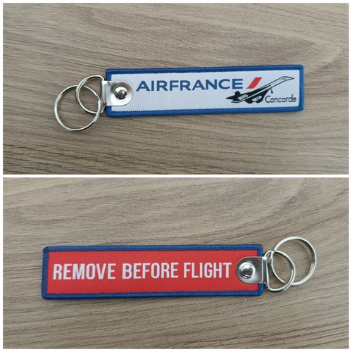 Porte clé brodé avion - clé,