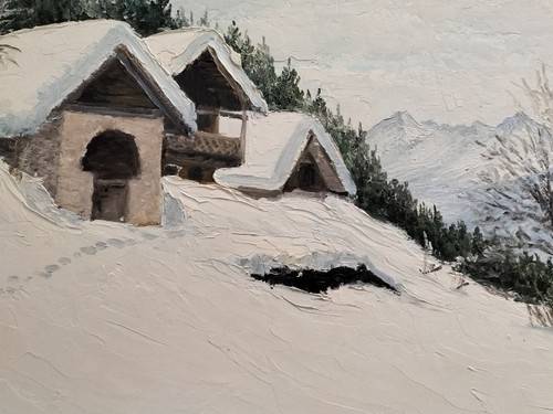 Tableau peinture huile - à,