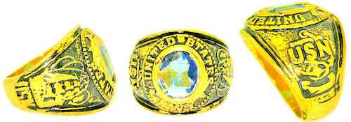 Navy militaire bague bleu - navy,