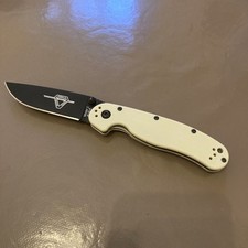 Couteau ONTARIO RAT II couleur Bone acier AUS-8, lame noire - neuf