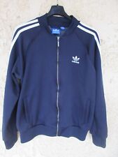 Veste ADIDAS rétro vintage TREFOIL bleu marine jacket felpa L