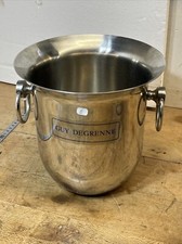 N. 6 Seau à Champagne en Alu publicitaire vintage  Guy Degrenne En Inox