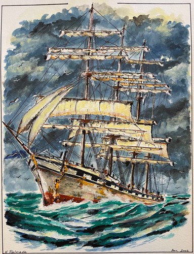 Marine quatre mats - , carré