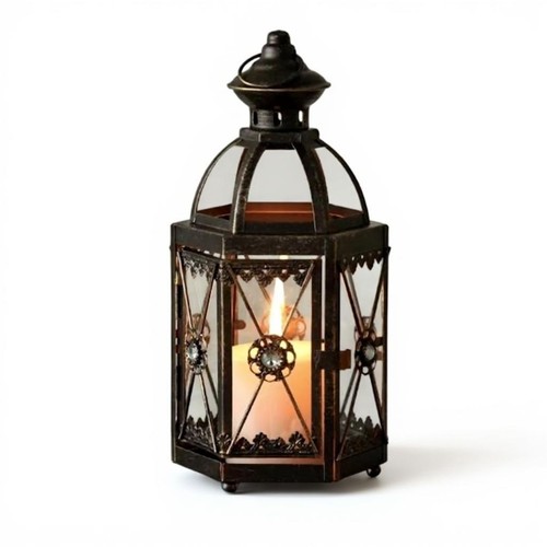 Lanterne bougie fer - lanterne, en