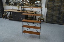 Étagère sur pieds 5 tablettes en placage de teck 1970's