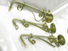 LOT 3 ANCIENNES LAMPE APPLIQUES MURALE POTENCE ENSEIGNE BRONZE SUSPENSION