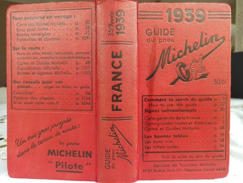 Guide michelin 1939 france - guide,