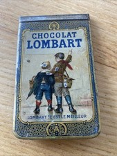 Carnet tôle lithographiée chocolat Lombart 1908 - calendrier publicitaire 1908