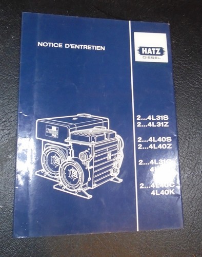 Notice entretien hatz diesel - d'entretien,