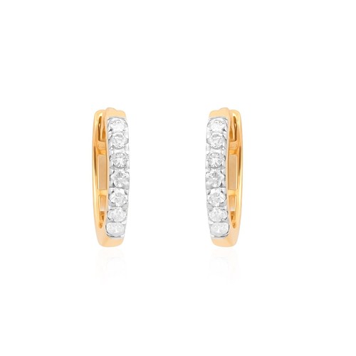 Petit diamant pavé huggie - petit,