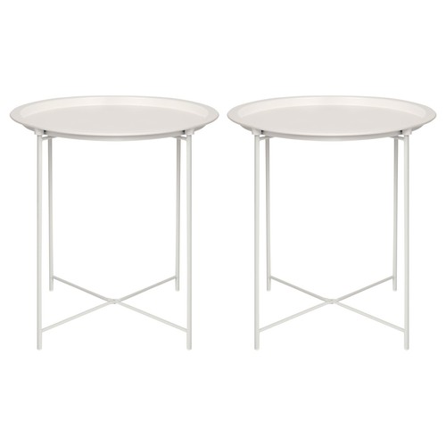 Blanc mat rond tables - mat, à