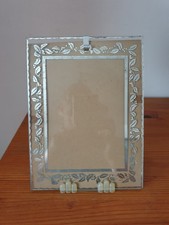 Cadre photo années 50 en verre avec support plastique 17,5x23,5 cm