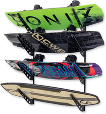 Adjustable Wakeboard Storage Rack, 4 Board Wall Mount Display