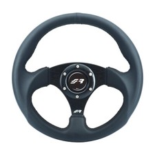 Volant sport en éco-cuir noir