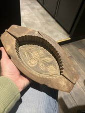 Ancien Moule À Beurre Art Populaire Décor Florale À Restaurer