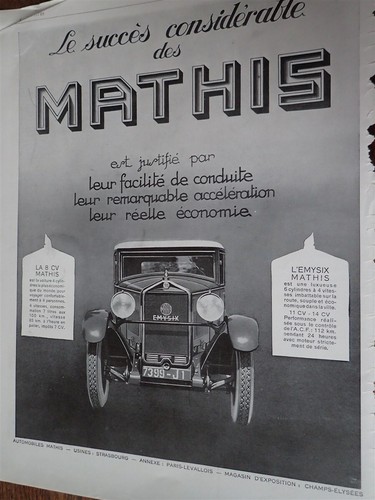 Mathis voiture 25 - voiture, +