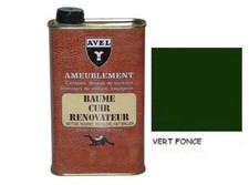 Baume rénovateur cuir liquide 500ml vert foncé AVEL  nourrit recolore fait brill