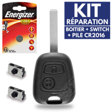 ✔ Coque Clé Plip Télécommande pour CITROEN C1 C2 C3 C4 C5 C8 / Pile / Switch
