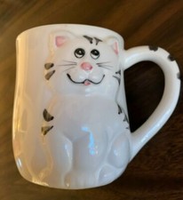 CAT COFFEE CUP  WHITE
