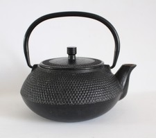 Théière noire en fonte japonaise vintage 0,65 L, 1,5 kg, avec filtre, bon état