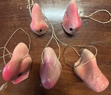 Lot de Faux Nez Ancien Theatre Déguisement Papier Maché Vintage Vêtement Ancien