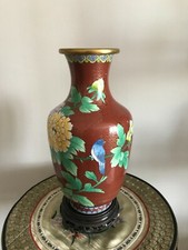 CLOISONNE VASE BRONZE EMAUX