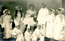 CARTE PHOTO 1900 CARNAVAL MARDI GRAS PIERROTS (TRAVESTI TRANSGENRE GAY INTEREST)