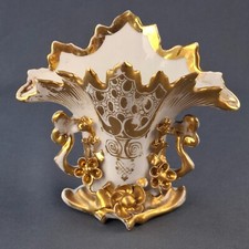 Porcelaine De Paris Vase d'Autel d'Eglise Rehaussé De Dorure XIXe