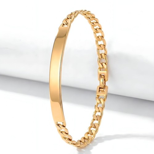 Bracelet gourmette identité - -,