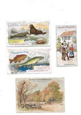 4 chromos images publicitaires