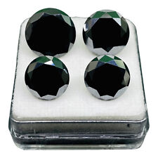 4 Pièces Noir Moissanite 11.2-14mm Coupe Ronde Haut Qualité Ample Gemmes Lot