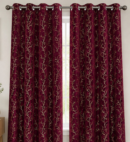 Rideaux rouges tissu - rideaux,