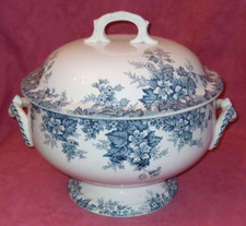 Superbe ancien légumier soupière Marie Louise faïence Nord Saint Amand Et Hamage