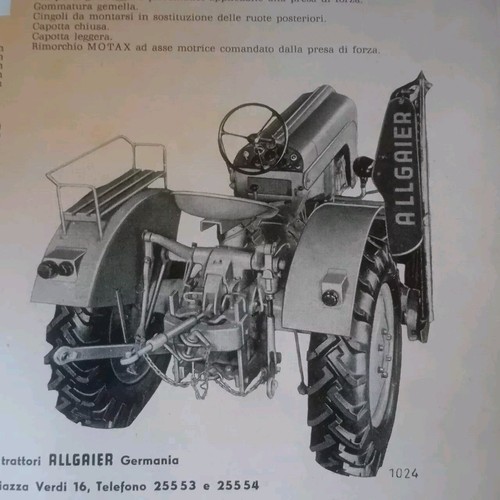 Brochure tracteur allgaier - brochure,