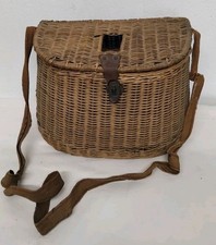Ancien Panier De Pêche En Osier Vintage ( Réf : Hang  )