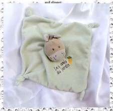 Doudou Plat Vert Cheval Ane
