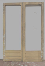 deux portes de séparation e sapin massif double face . XX siècle .