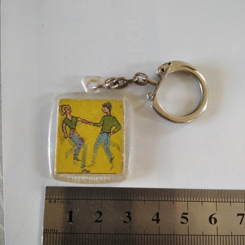 Porte clé vintage lenticular - porte,