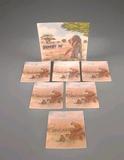 Très Rare Lot Vaisselle Gien Safari De Stéphane Alsac 1 Plat + 6 Assiettes